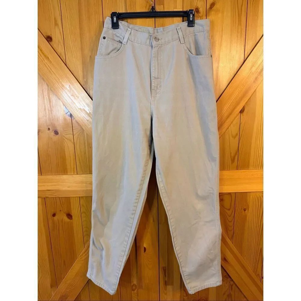 Gitano Women’s High Rise Tapered Khaki Jeans Size 14T (6586)